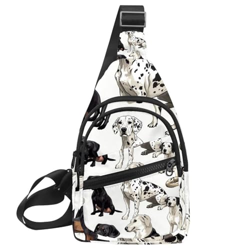 Sac à dos en bandoulière homme compact et léger à motif vache 05