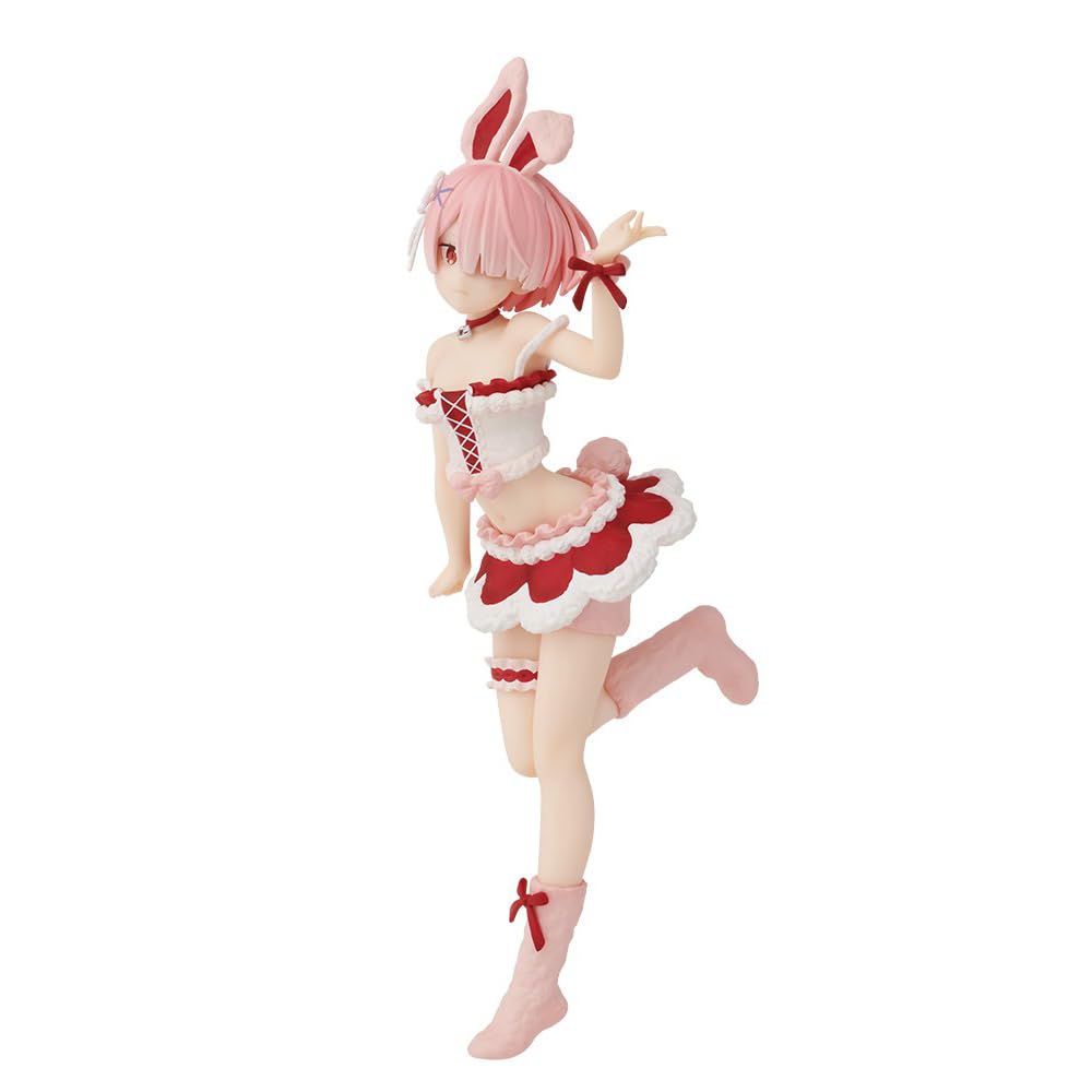 QAHEART Re 0 Figure Rem Ram Bunny Girl Figure Model Statue Figurine Ornaments Home Car Decoration