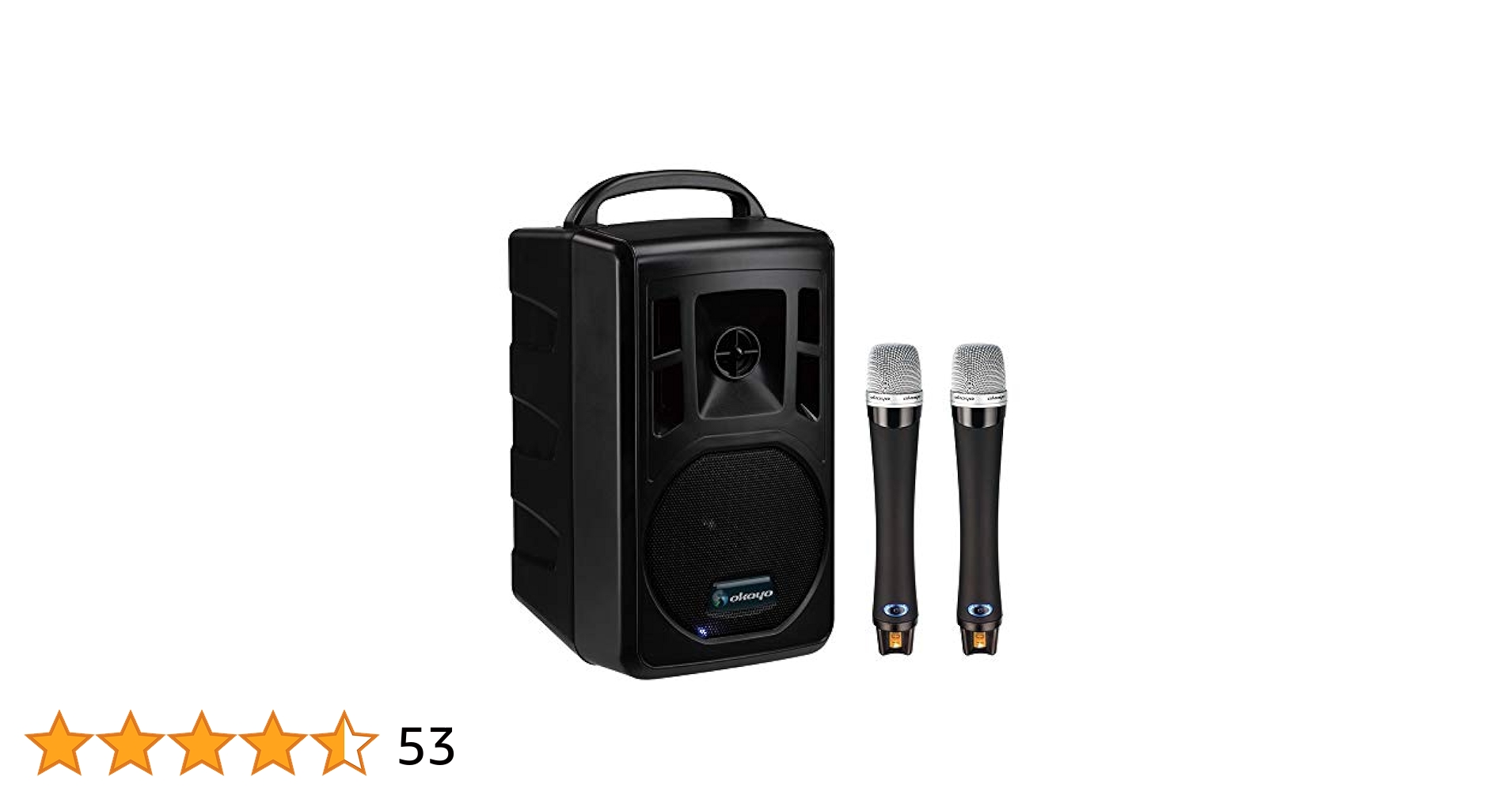 OKAYO ワイヤレススピーカー ハンドマイク2本 GPA-680DU-M2 Amazon | OKAYO 2.4GHzデジタルワイヤレスコンパクトスピーカー