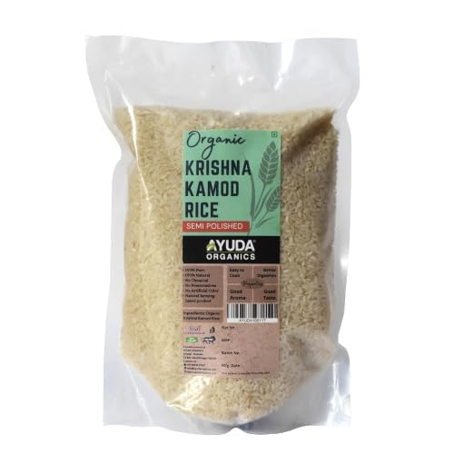 Ayuda Organics Krishna Kamod Rice I Organic and Pure, Semi-Polished I Sticky & Easy Cook I Aged Rice with Long Grains & Rich Arom I best suited for Khichadi & Pudding I Basmati of Gujarat (1kg) (B0CFTYDJH9) Amazon Price History, Amazon Price Tracker