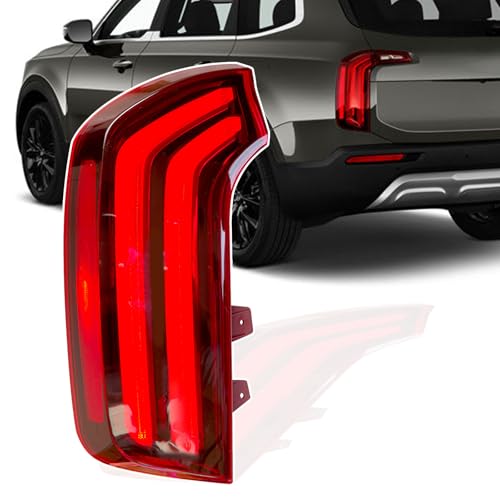 JaoRop Rear Left Driver Side Tail Light Assy LED Fit for Kia Telluride 2020 2021 2022 EX SX Sport 3.8L V6 KI2804165 762405-43671-5 92401S9100
