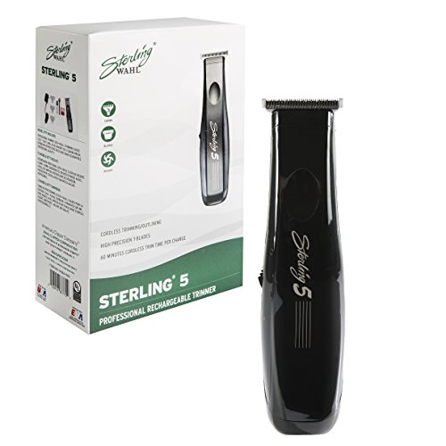 Wahl Professional Sterling 5 Trimmer #8777  Great for Professional Stylists and Barbers Rechargeable Rotary Motor Trimmer with NiMH Battery