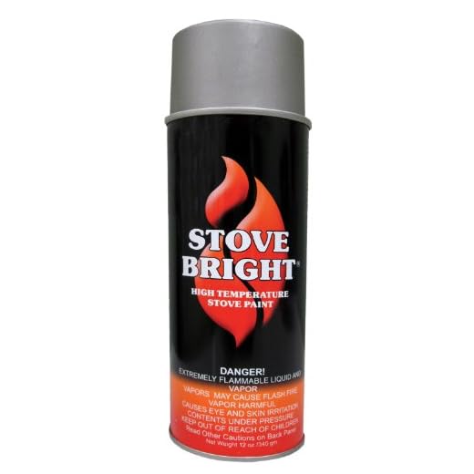 Forrest Paint 6193 1200 Wood Stove High Temp Paint - Metallic Gray