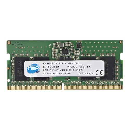 SIMPLETEK - Modulo Banco Memoria RAM DDR5 SODIMM 8GB PC5-5600B 5600MHz per Laptop e Notebook di Nuova Generazione (Ricondizionato)