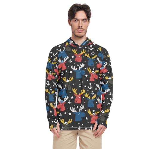 Sweat à capuche homme manches longues léger protection UV noir