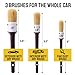 Detail Dudes Soft Boar Hair Car Detailing Brush Set - 3-Pack, Brown - Car Detailing Kit for Versatile Uses - Soft Bristles Cleaning Brush - Water-Resistant Handles