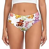 Oudrspo Damen-Slips mit Buntem Elefanten-Print, hochwertige elastische Unterwäsche für...