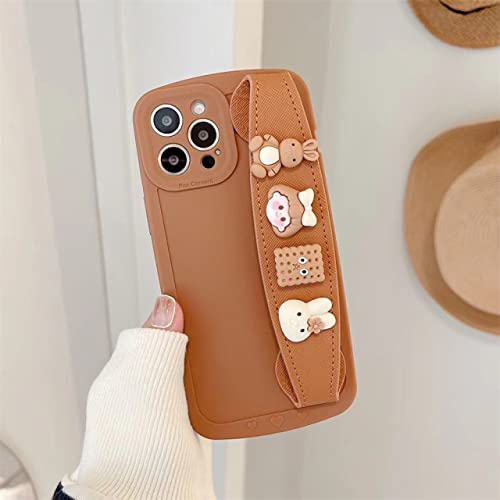 Étui iPhone X en TPU souple antichoc avec bande poignet dessin animé