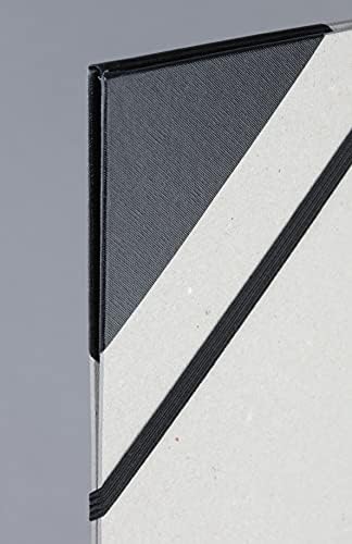 Clairefontaine - Ref 44614C - Art Folder with Elastic Straps Closure - Raw Grey Colour - Customisable Vellum Card Surface, Suitable for A3+ Sized Documents