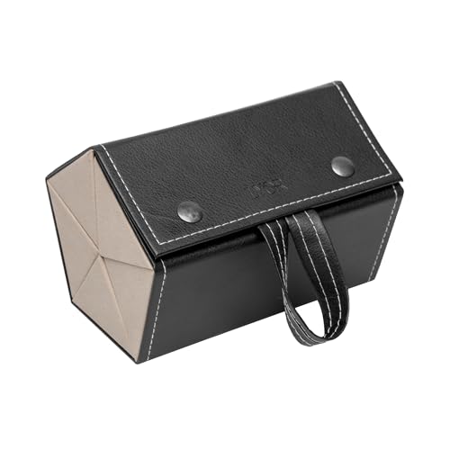 LYOR - Estojo para Óculos com 5 Cavidades Preto Couro Sintético