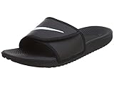 Nike KAWA Men's Adjustable Slide Sandal (Black/White, 10 D(M) US)