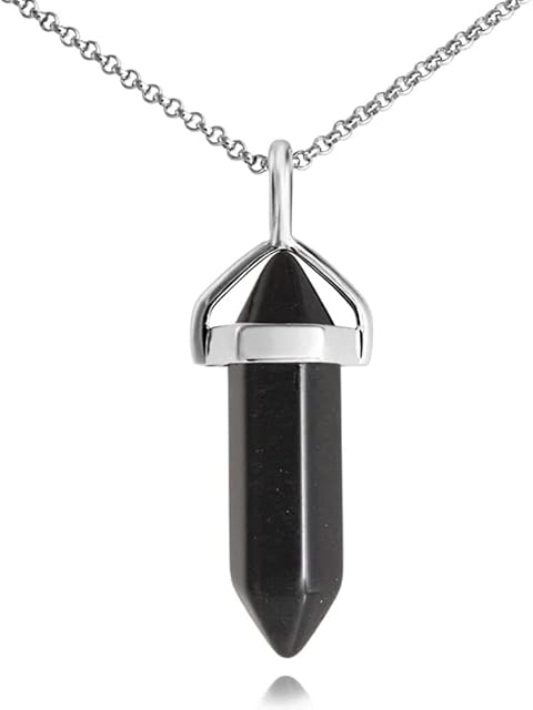 Philip Jones Black Onyx Genuine Gemstone Necklace