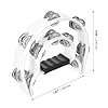 SINJEUN 2 Pack 23 x 20cm White Double Row Tambourine, Half Moon Tambourine, Metal Jingles Hand Held Percussion Musical Tambourines with Ergonomic Handle for Beginner, Church, KTV, Party #1