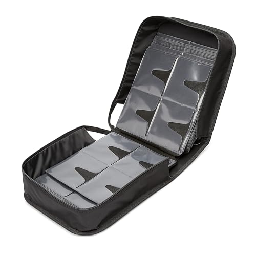 Amazon Basics CD/DVD Binder 400 Disc Capacity Polyester Black - 6