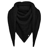 NYTTED® Dreiecksschal mit feinster Alpaka Wolle für Damen & Herren in schwarz kuschelig weich & sehr warm - Schal Damen Dreieckstuch Damen Halstuch Damen Damen Schal Schal Damen Winter Damen