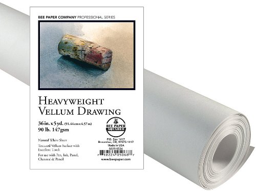 Bee Paper Heavy Vellum Sketch Roll, 36-Inch By 5-Yards (822R-0536) #TOP1