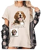 Custom Dog Shirts for Men Women Owners Human, Personalized Pet Photo Gifts for Dog Dad Mom Lovers, Customized Animal Sweatshirt Sweater Hoodies Clothes, Customizable Pet Face Shirt