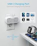 UK to European Plug Adapter, VINTAR Travel Adapter with 2 UK AC Outlets & 3 USB Ports (2A1C), Grounded Schuko Type E/F Plug for Germany, France, Spain, Italy, Netherlands - Image 4