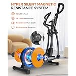 pooboo Elliptical Machine, Elliptical Exercise Machine with 16-Level Resistance&Hyper-Quiet Magnetic Driving System, Elliptical Machine for Home with LCD Monitor&15.5IN Stride, 350LBS Weight Capacity - Image 2