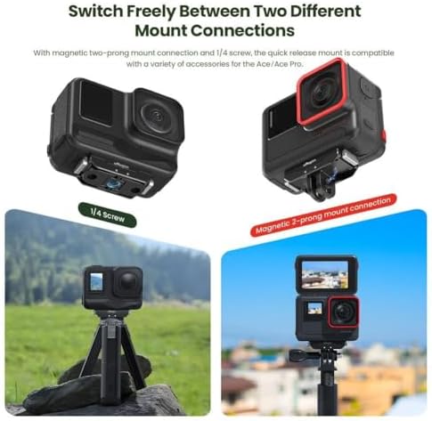 Wmool do insta360 Ace pro Magnetyczna podstawa szybkozłączka Adapter Śruba Aluminiowy uchwyt Kamera Action Extension Akcesoria