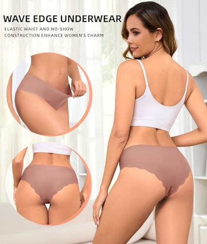 Image of Womens Breathable Seamless Thong Panties No Show thongs Workout Thongs Women Comfortable Thong Underwear Sexy 6 Pack