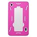 Eagle Cell Alcatel OneTouch Pop 7 Tablet Hybrid Armor Protective Case with Stand - Retail Packaging - ZZ0 White/Hot Pink