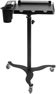harayaa Rolling Salon Tray Cart Instrument Tray Stand Movable Hair Color Service Tray Salon Tray Cart on Wheels Hairstylist Cart for Barber Shop SPA