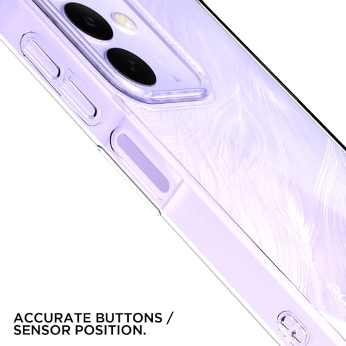Image of Amazon Basics Back Cover for Realme Narzo 90X 5G / Realme C85 5G / Realme 15X 5G PC + TPU Clear Transparent Raised Edges Shockproof Protective Phone Bumper Case (Transparent)