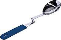 Vista 13 de Souper Cubes + Lori Greiner Cucharón de sopa sin desorden de acero inoxidable con mango de silicona - Cucharón de sopa de metal con diseño sin