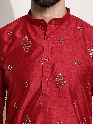 Image of SOJANYA (Since 1958 Men's Silk Blend Designer Long Kurta