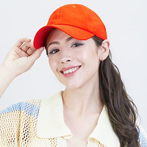 Image of Cotton Baseball Cap Dad Hat - Washed Low Profile Adjustable Hat for Men Women Casual Outdoor Running Golf
