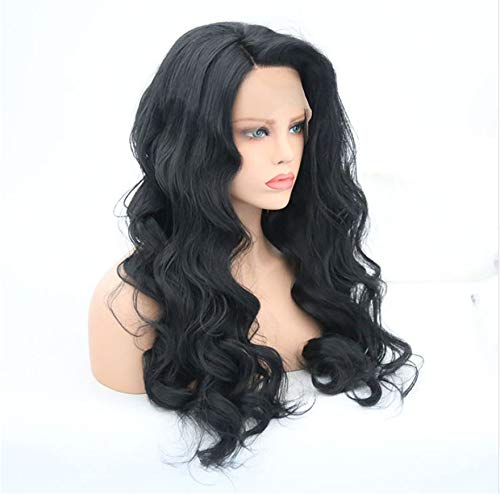 Synthetic Lace Front Wig For Women Black Body Wave Long Glueless Natural Hairline Hair Wigs With Baby Hair Wigs 22inch