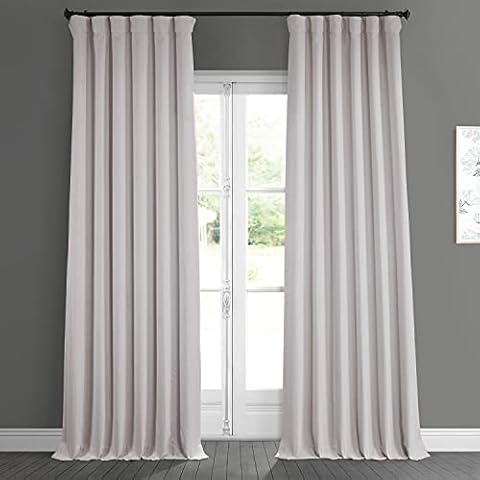 HPD Half Price Drapes BOCH-LN185-P Faux Linen Darkening Curtains for Bedroom & Living Room, 50 X 96, Birch Cover