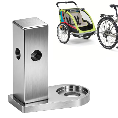 Fahrradanhänger Kupplung, Universal Edelstahl Achsadapter Kompatibel mit Croozer Fahrradanhänger bis 2015 Achskupplung Vierkant, Stabile Fahrradanhänger Adapter