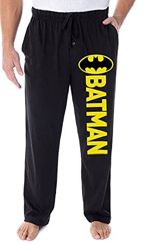 DC Comics Men's Batman Pajama Pants Classic Bat Logo Loungewear Sleep Pants