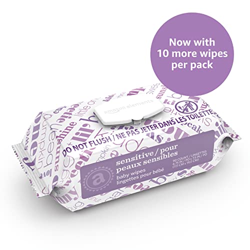 Amazon Elements Baby Wipes, Sensitive, Fragrance Free, White, 810 Count (9 Packs Of 90) (Previously 720) #TOP2