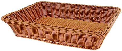 Travelwant Wicker Bread Basket, Rectangular Woven Basket With Handles Tabletop Food Fruit Vegetables Serving Baskets Trays 685def53 20fd 462f 8164 18d76c8577fe.ded3e9f369db3589d99eb77d93b80e09