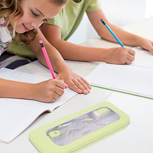 Operitacx Kit de ferramentas de geometria ferramentas de desenho de geometria de metal incluindo rég