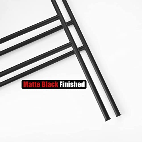 Jqk Bath Towel Holder Stand Black, 30 Inch Free Standing Double Towel Rack Shelf For Bathroom Floor, Matte Black, Bth100L30-Pb #TOP5