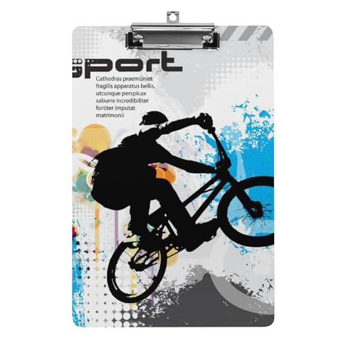 Clipboard A4 avec pince porte-formulaires motif vélo pour ranger vos documents