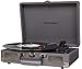 Crosley CR8005D-SG Cruiser Deluxe Vintage 3-Speed Bluetooth Suitcase Vinyl Record Player Turntable, Slate
