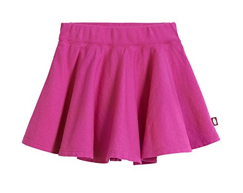 Made in USA Little Girls Cotton Twirly Skirt Perfect for Sensitive Skin/SPD/Sensory Friendly for School or Play Fall/Spring, Hot Pink, Size 5