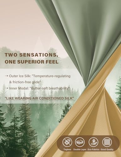 Arjen Kroos Men's Fashion Trunk Underwear 4 Pack Sexy Modal Ice Silky Boxer Briefs with Dual-Layer Color3