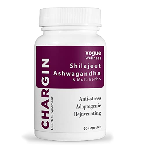 Vogue Wellness- Ashwagandha & Shilajit Capsules |Reduce Stress & Boost Energy For Men | Immunity Booster Supplements | Purest Ashwagandha -60 Capsules Vogue Wellness- Ashwagandha & Shilajit Capsules |Reduce Stress & Boost Energy For Men | Immunity Booster Supplements | Purest Ashwagandha -60 Capsules