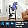 YOLEO Inversion Table for Back Pain 2026 Foldable Inversion Table w/Removable Lumbar Pad, Reversible Ankle Holders, Easy Assembly