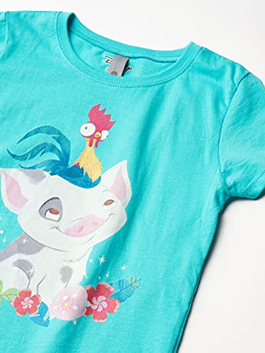 Disney Moana Tropical Buddies Girl's Solid Crew Tee2