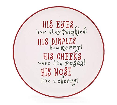 burton+BURTON Santa Pedestal Cookie Plate with Message, 6