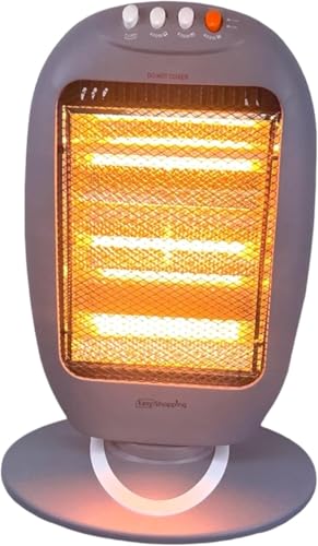 Easy Shopping Halogen Heater 3 Bar Electric Heater with Adjustable 400w 800w 1200w Heat Setting & Carry Handle Light weight Moveable Super Silent Overheat & Tip Over Protected Room Heater