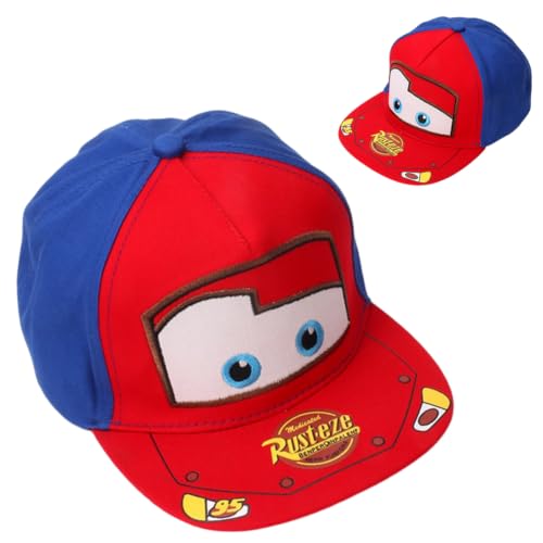 Gorra De Béisbol para Niños Cars,Gorra con Visera Bordada De Car,Gorra de béisbol con diseño de Cars para niños,Gorra De Béisbol con Hebilla Trasera Ajustable, Sombrero para El Sol De Verano -B