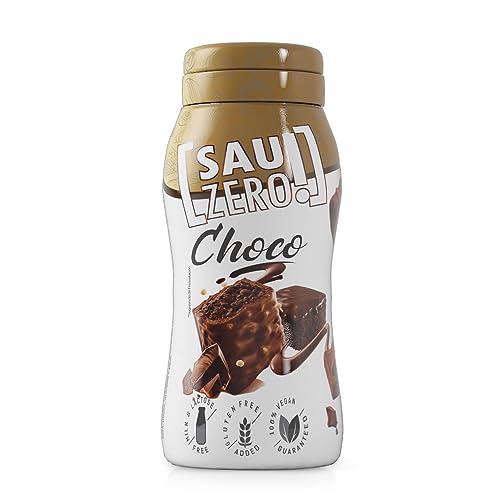 Sauzero Zero Calories Choco 310ml | Salsa cero calorías para aderezar tus platos preferidos | Acompaña tus postres favoritos sin aumentar el aporte calórico.